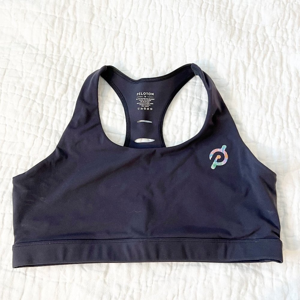 Peloton Go Further Sports Bra Size 1X | Blue Racerback Sports Bra